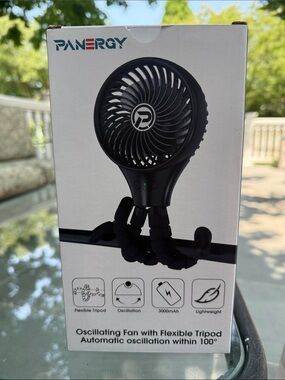 Black Oscillating Fan with Flexible Tripod